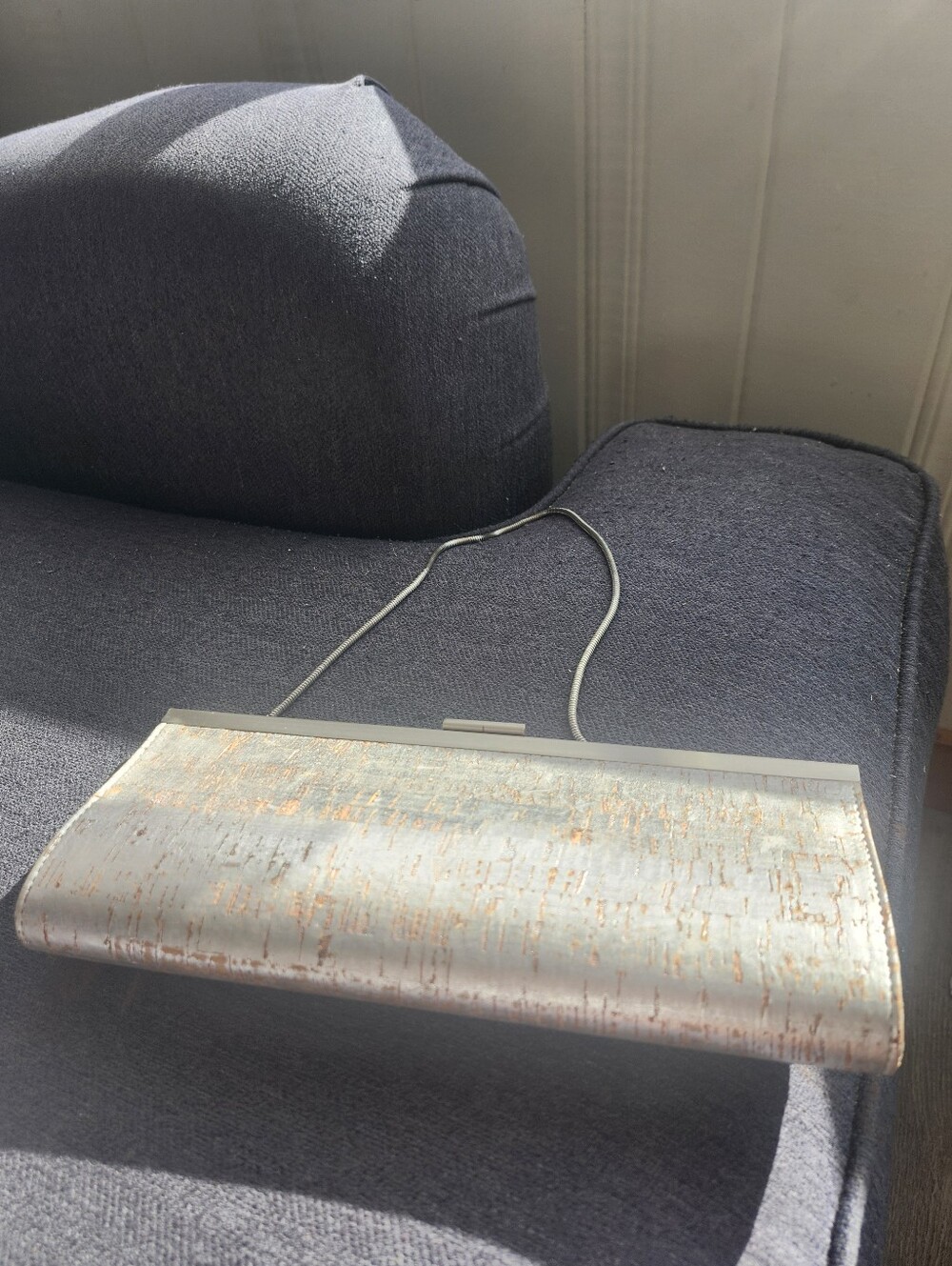 Banana Republic Metallic Silver Evening Clutch Handbag